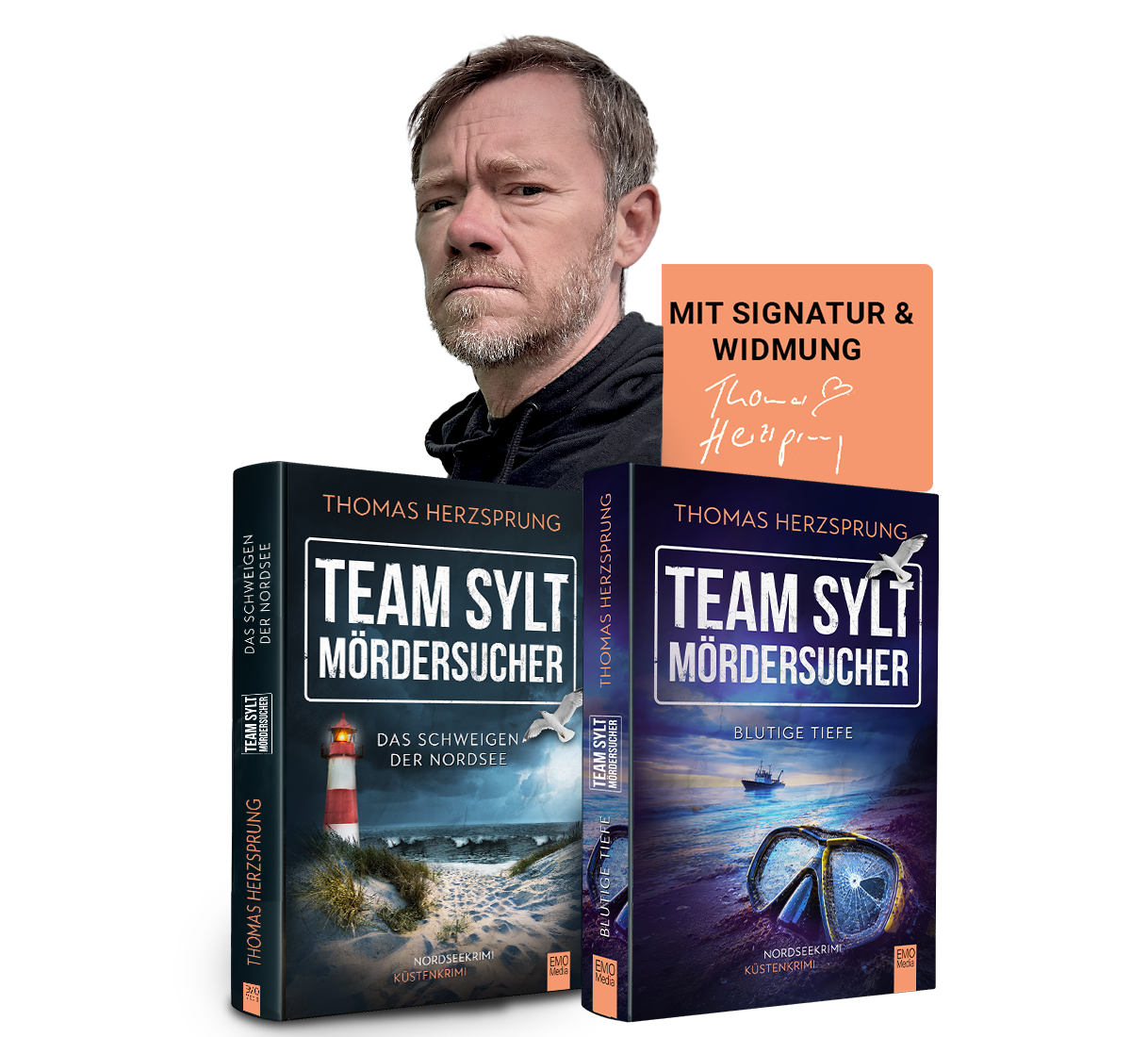 Geschenk-Set: Alle Krimis der TEAM SYLT-Reihe als signierte Taschenbuchausgaben (Das Schweigen der Nordsee, Blutige Tiefe)